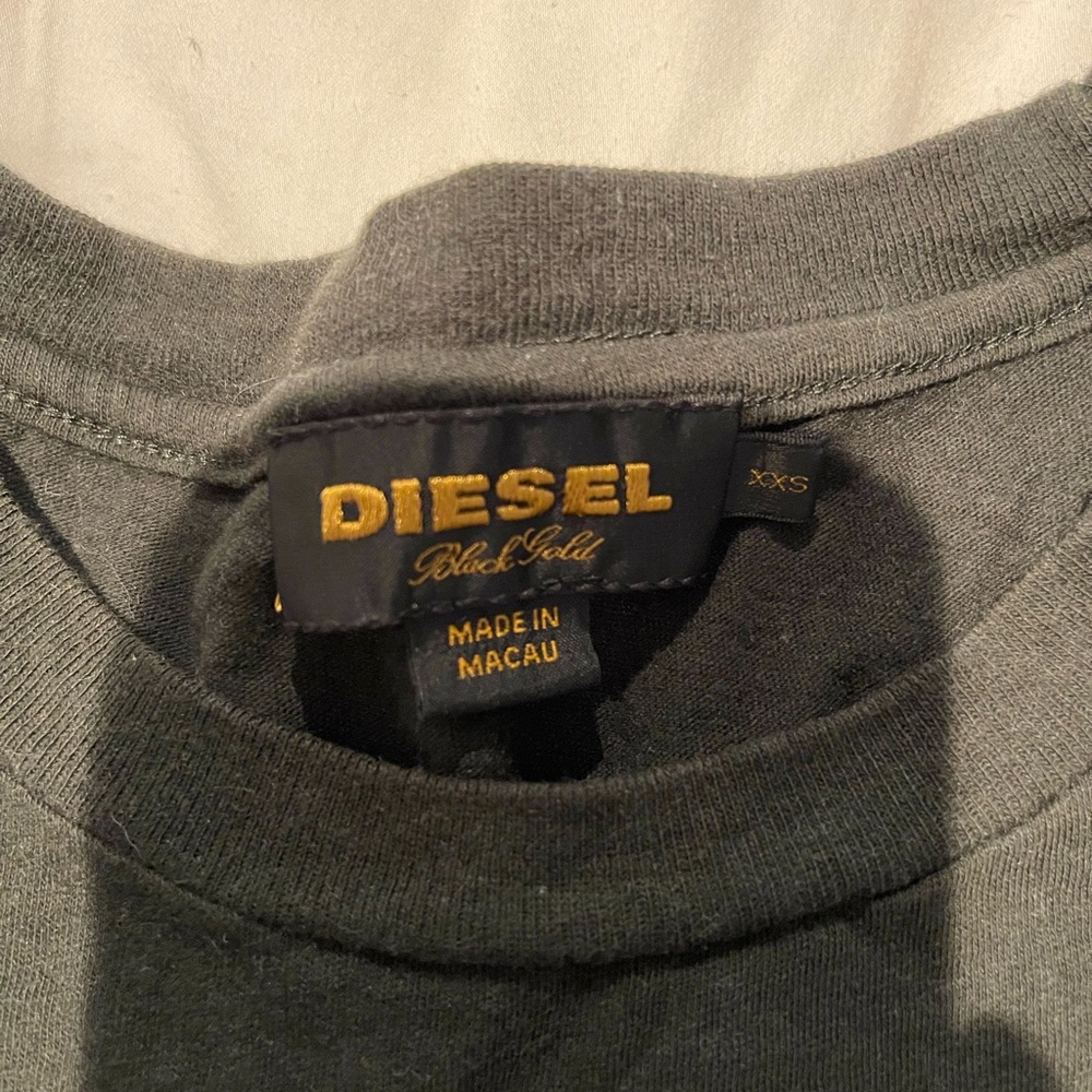Diesel black gold knit shirt